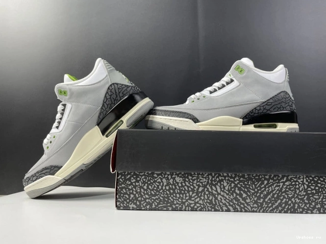 136064-006 Air Jordan Retro 3 Chlorophyll 0809